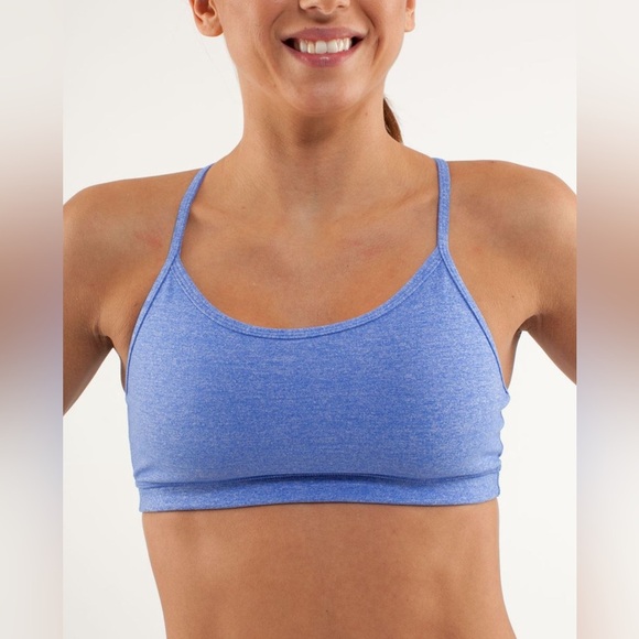 Lululemon Flow Y Bra IV Heathered Rocksteady Women Size 4? - Picture 1 of 6